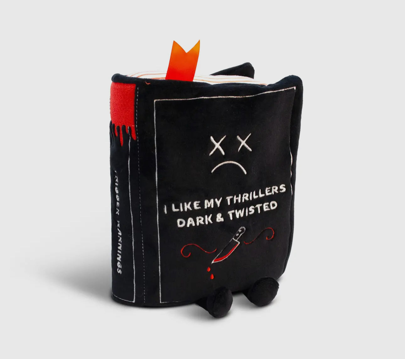 "I Like My Thrillers Dark and Twisted" Book Plush