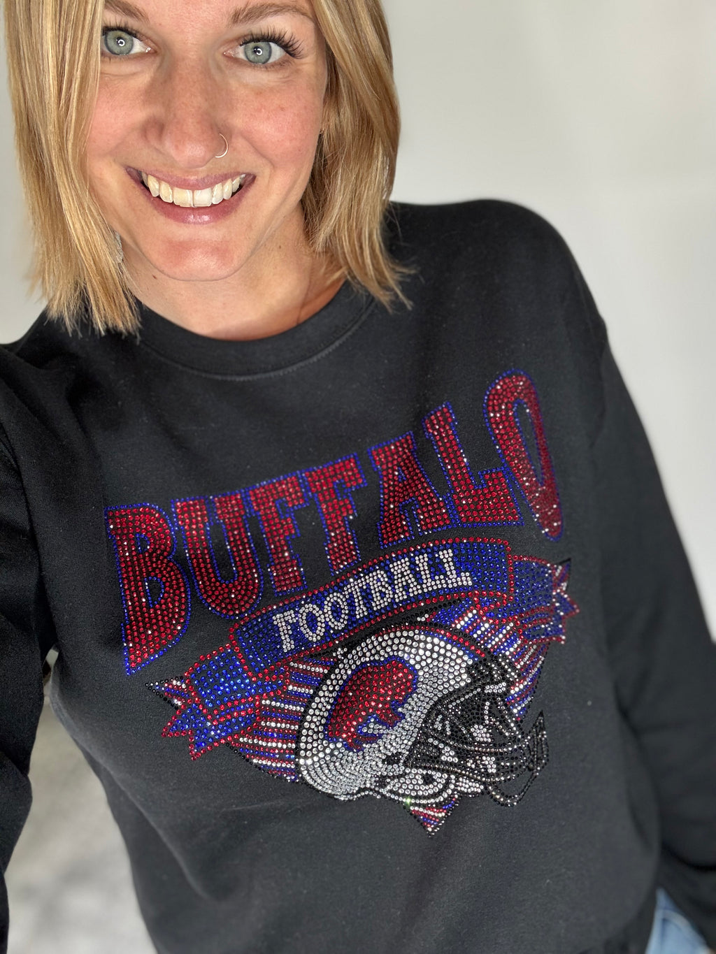 Buffalo Football Bling Sweatshirt