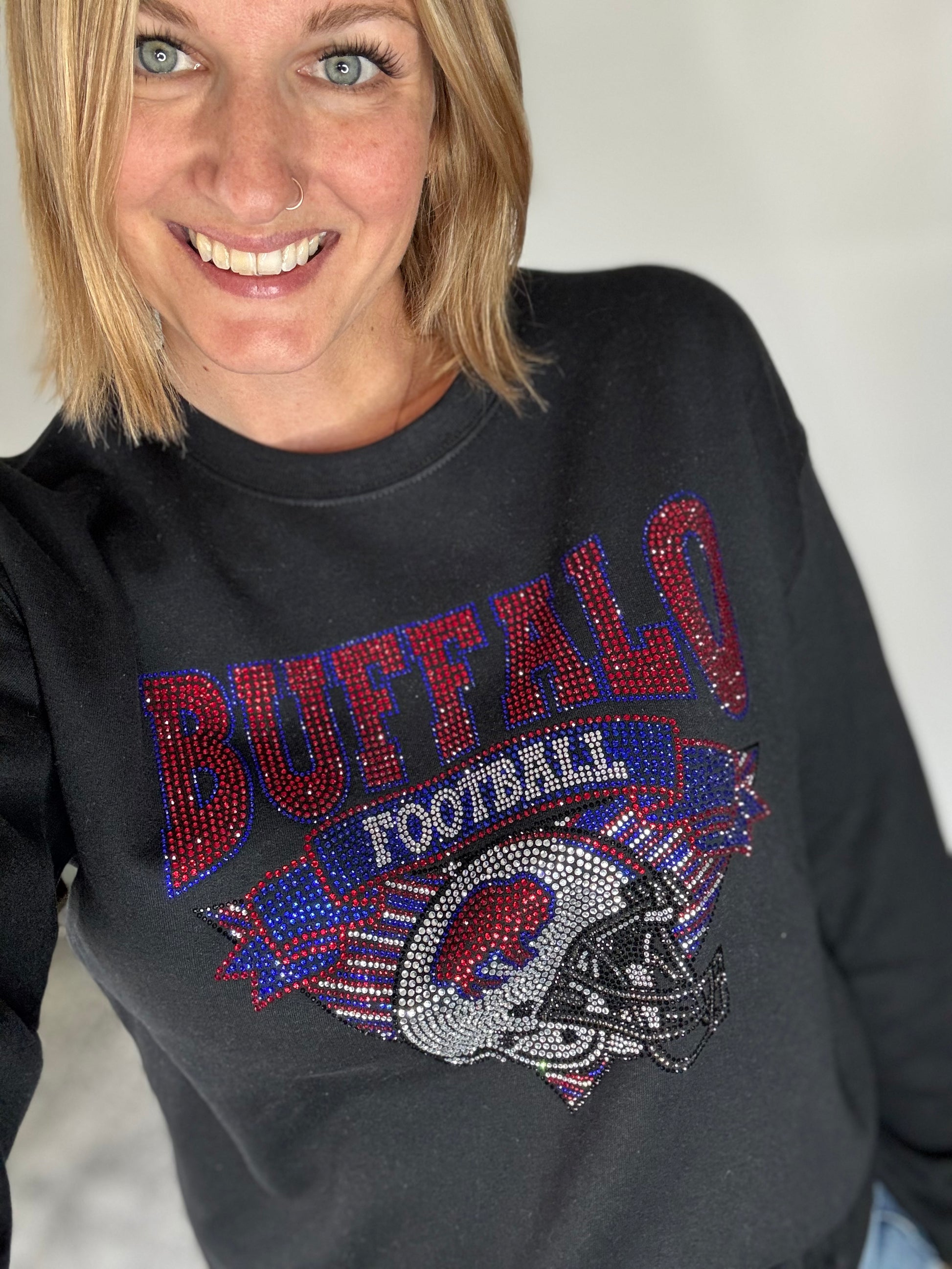 Buffalo Football Bling Sweatshirt