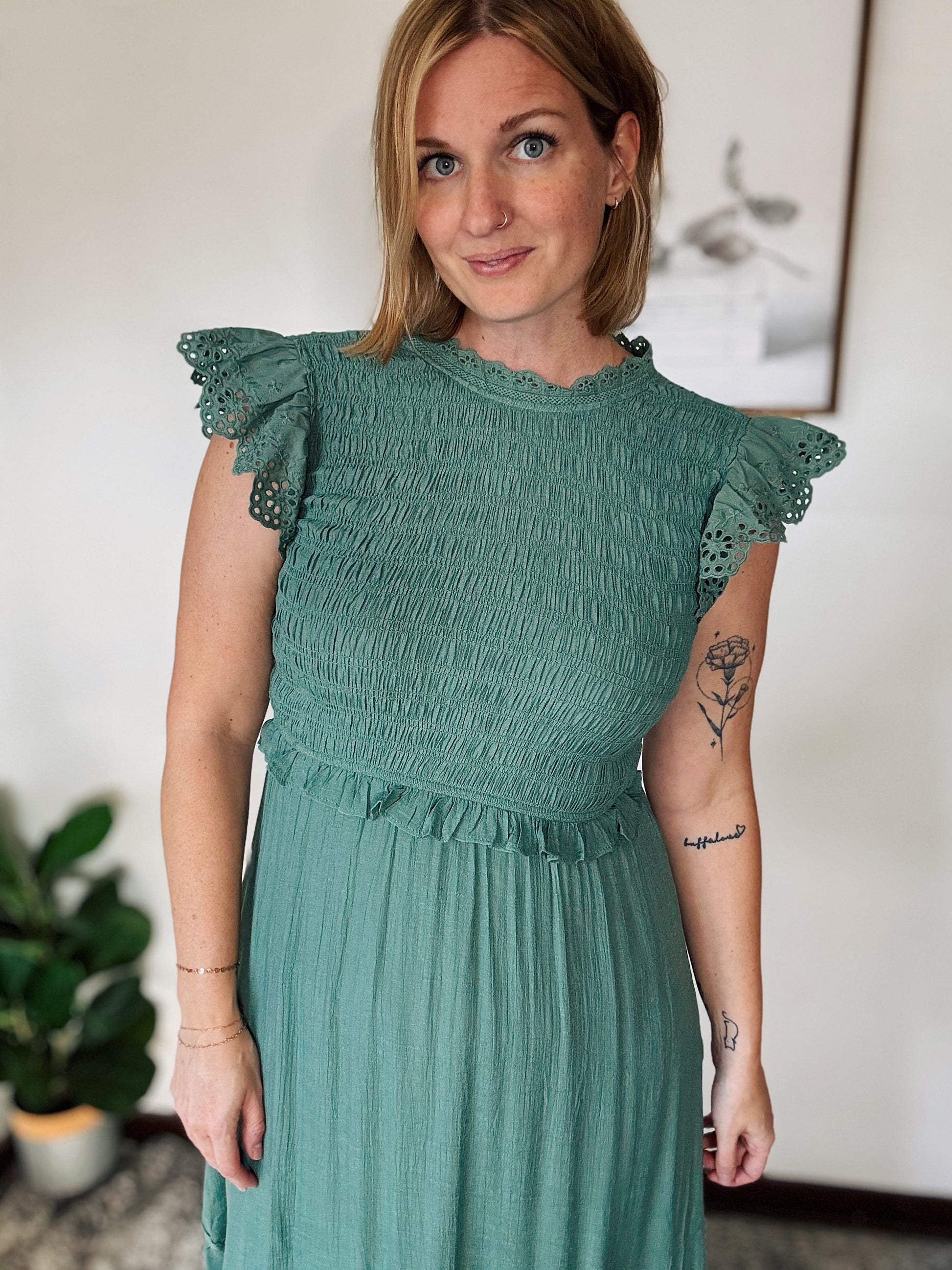 Butterfly Eyelet Dress