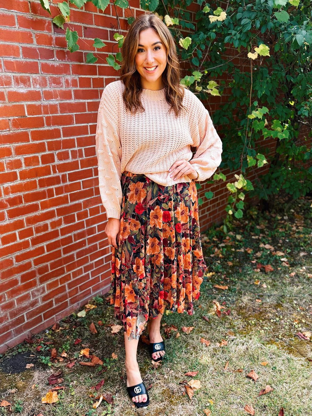 Autumn Leaves Falling Skirt