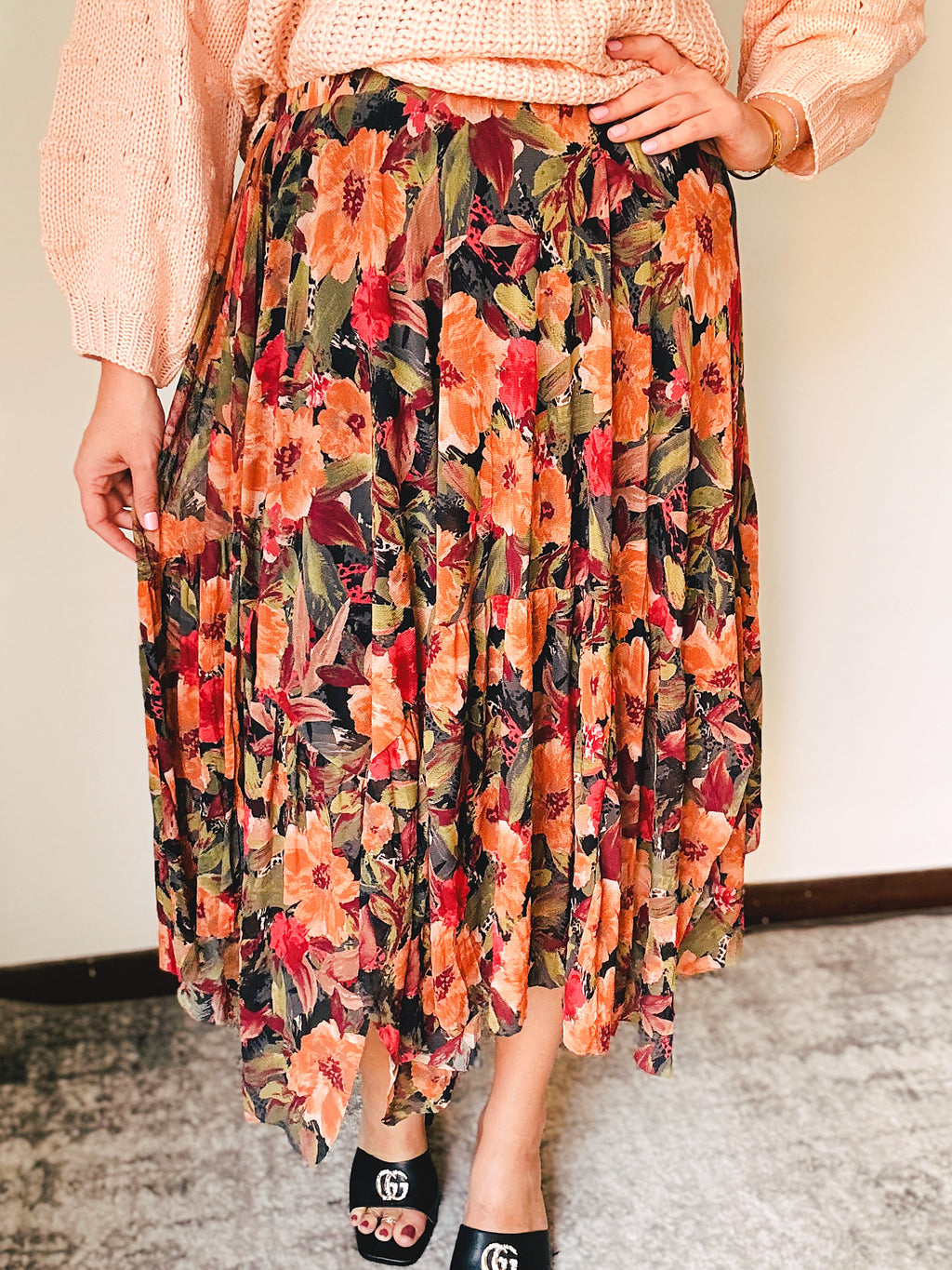 Autumn Leaves Falling Skirt