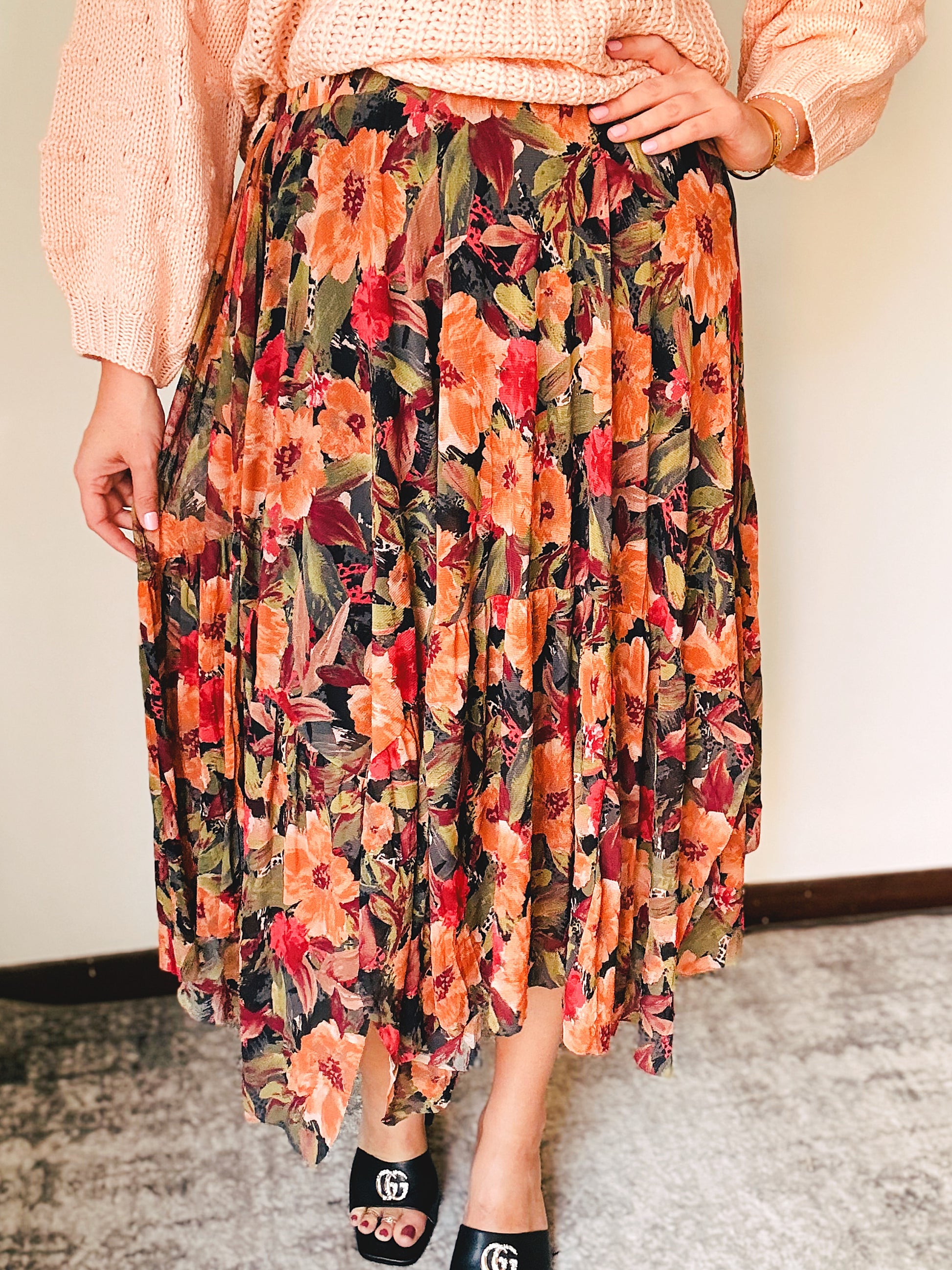 Autumn Leaves Falling Skirt