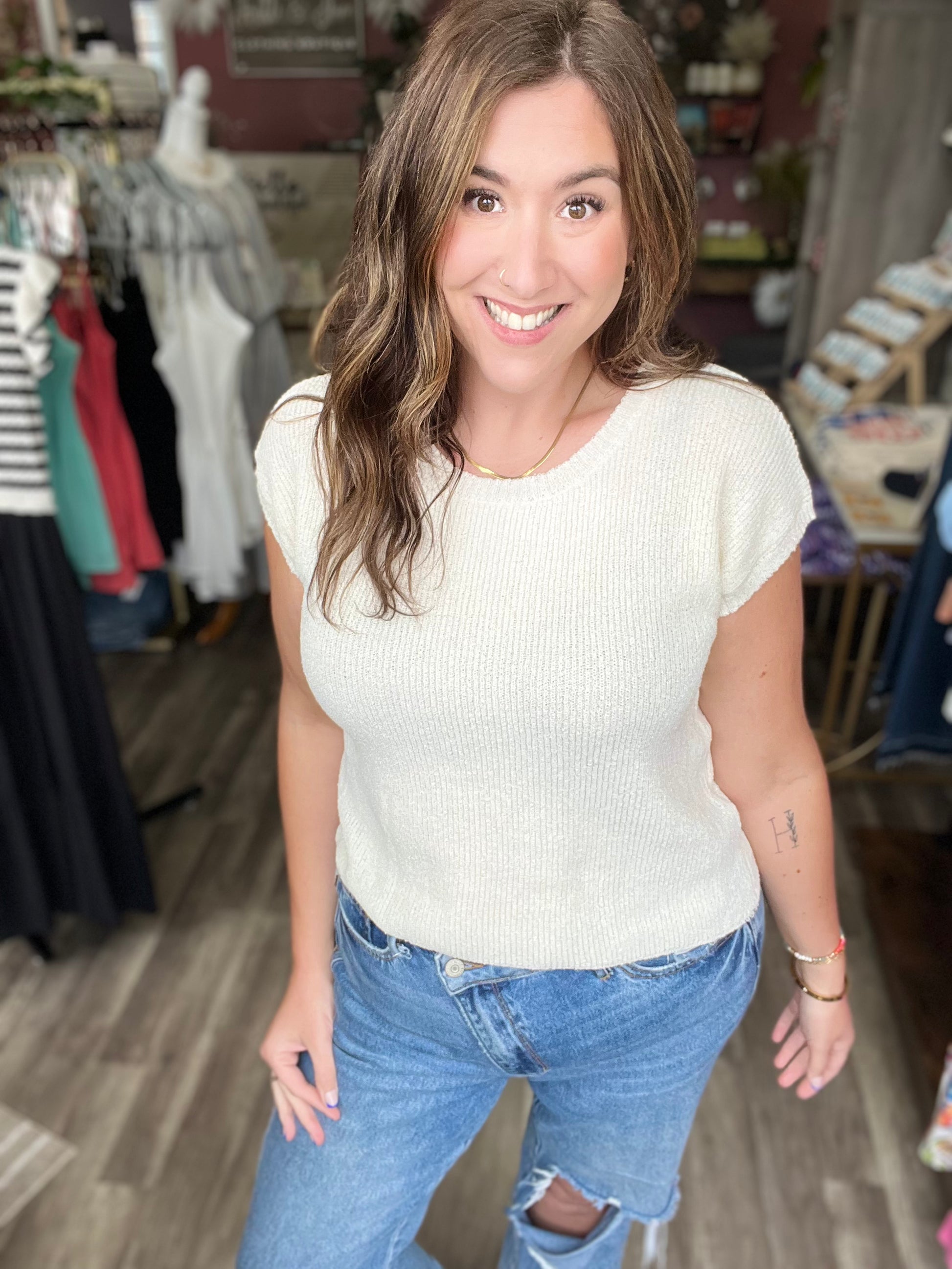 Delicate Bow Top