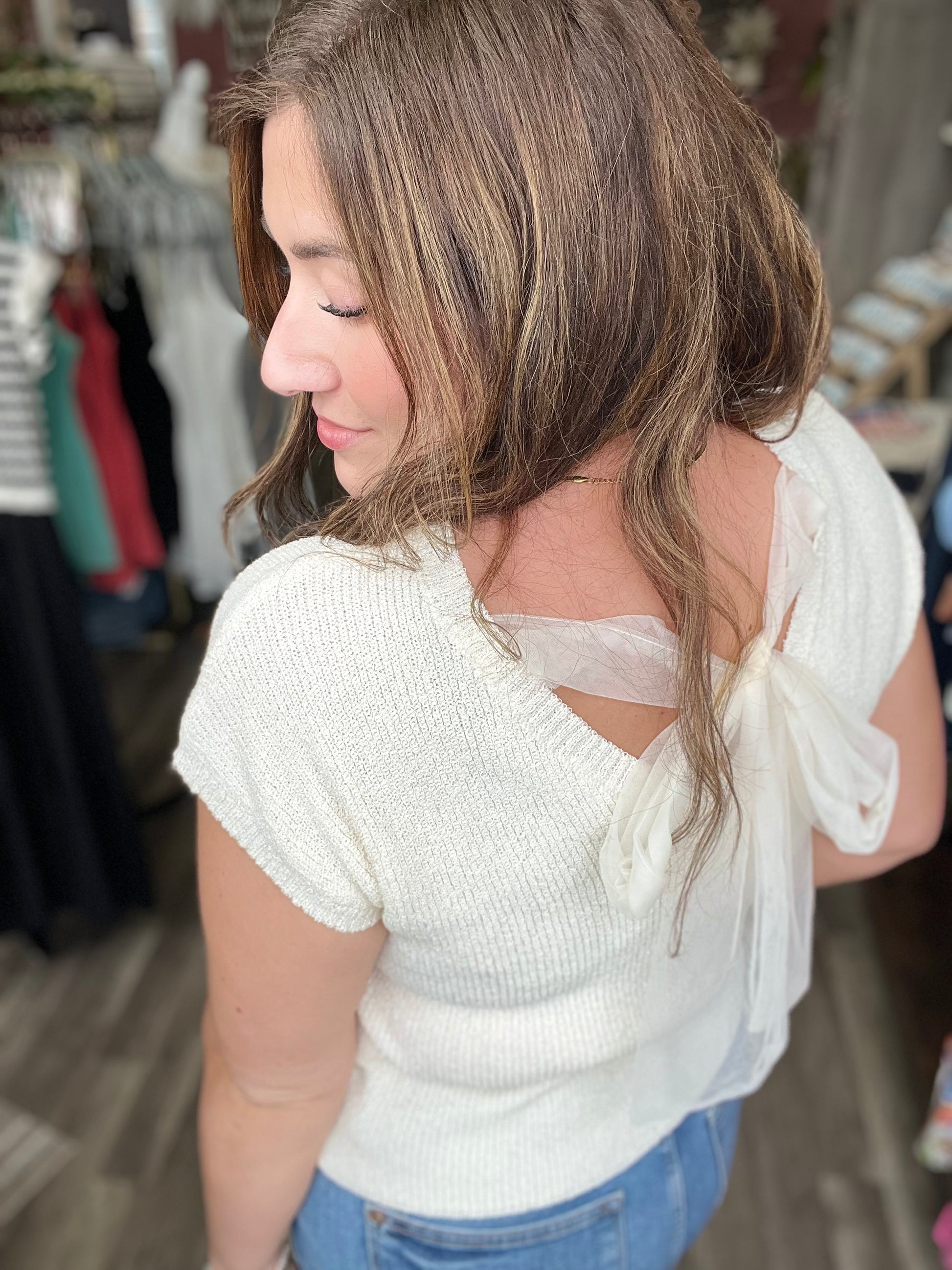 Delicate Bow Top