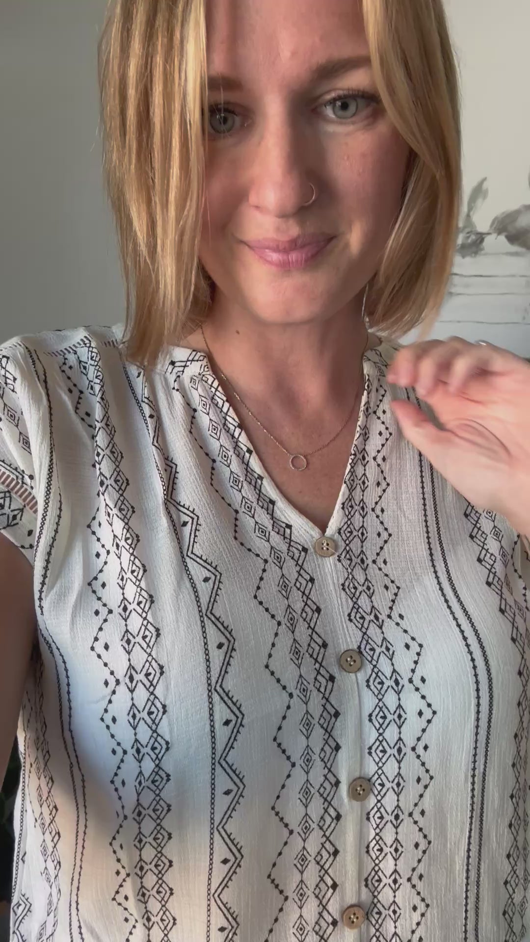 Geo Pattern Button Down
