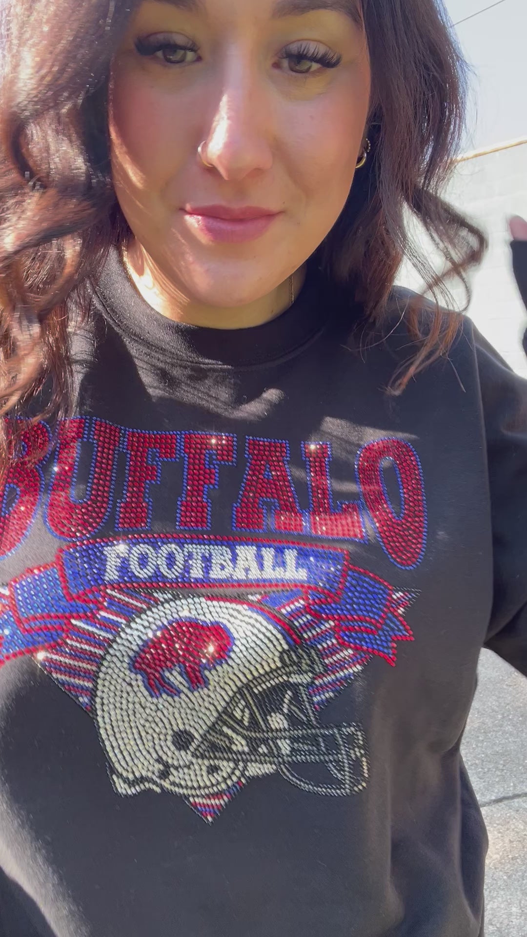 Buffalo Football Bling Sweatshirt