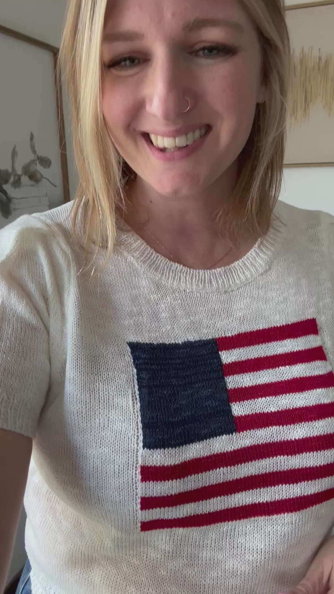 American Girl Knit Top